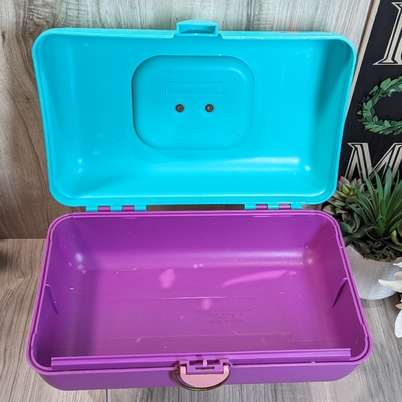 Caboodles of California Colorful Tackle Box Makeup Cosmetic Case 2602 VTG 90s - Picture 5 of 14